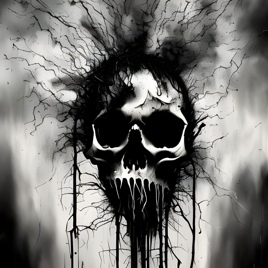 Smoked Skull in Dark Fantasy Style