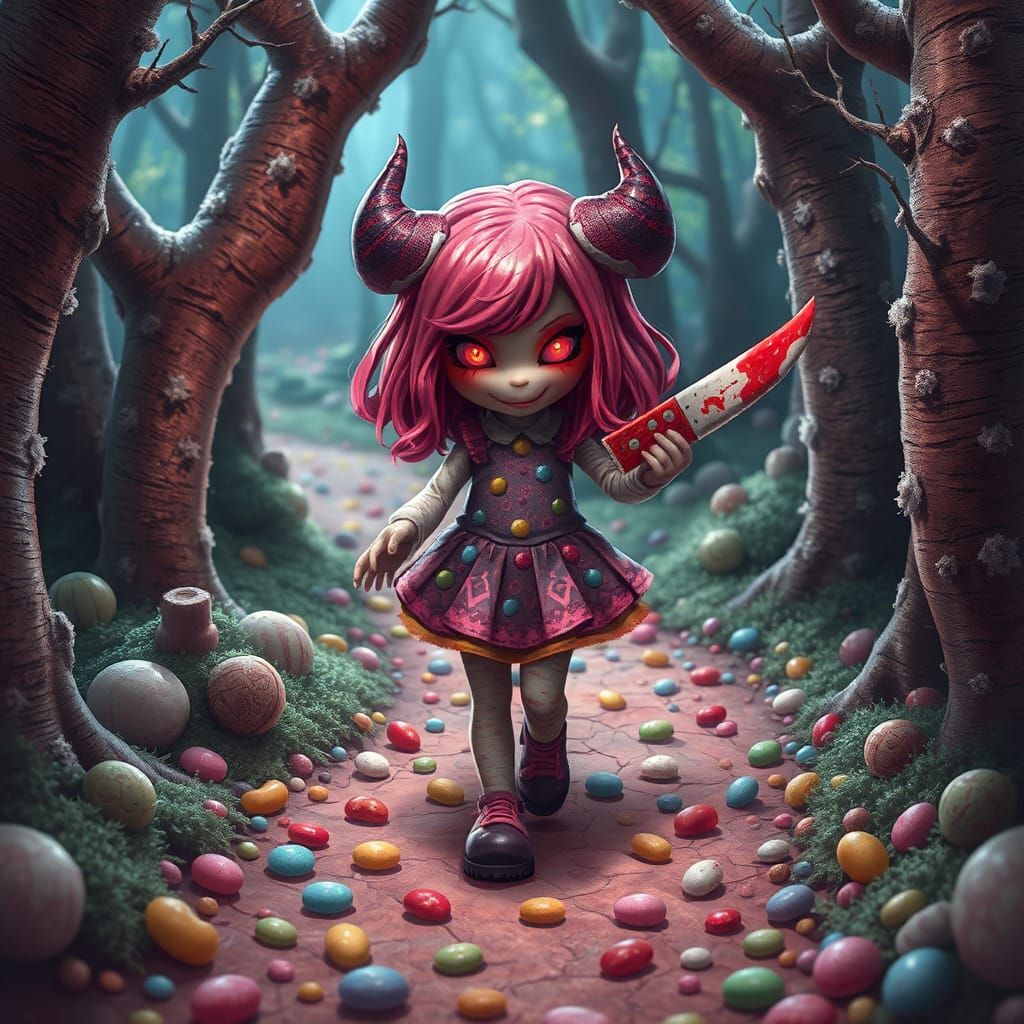 Candy Demon Girl in a Sugar Forest