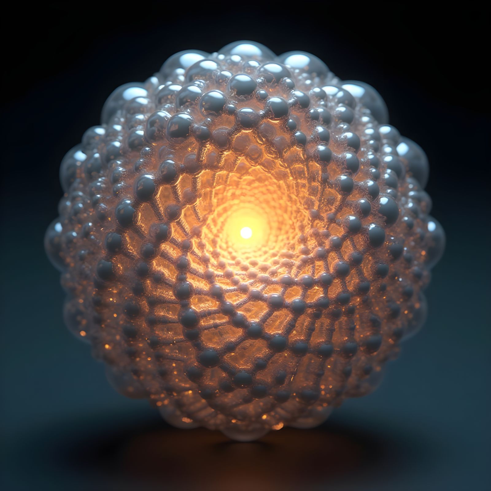 Fibonacci Spiral Cosmic Mandala in 3D