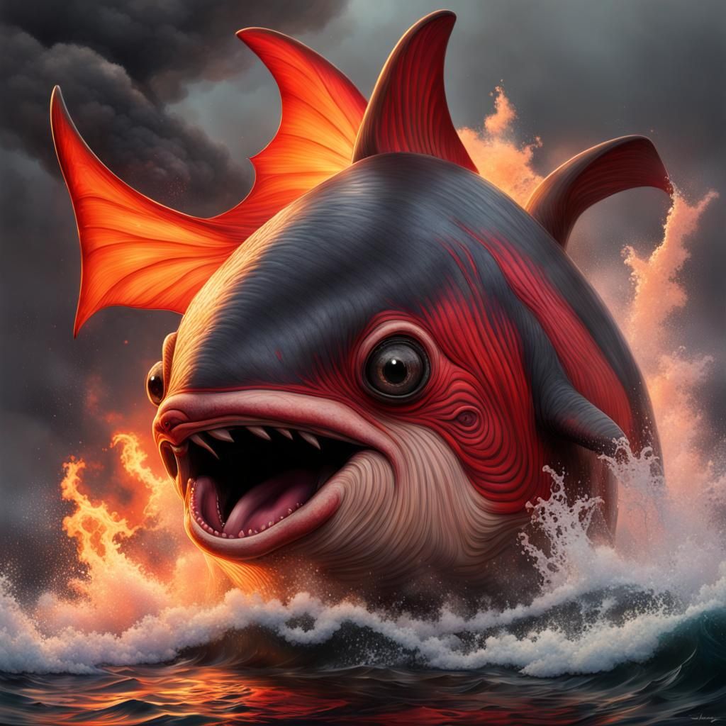 Colossal Gremlin Causes Volcanoes: Hyperrealistic Concept Ar...