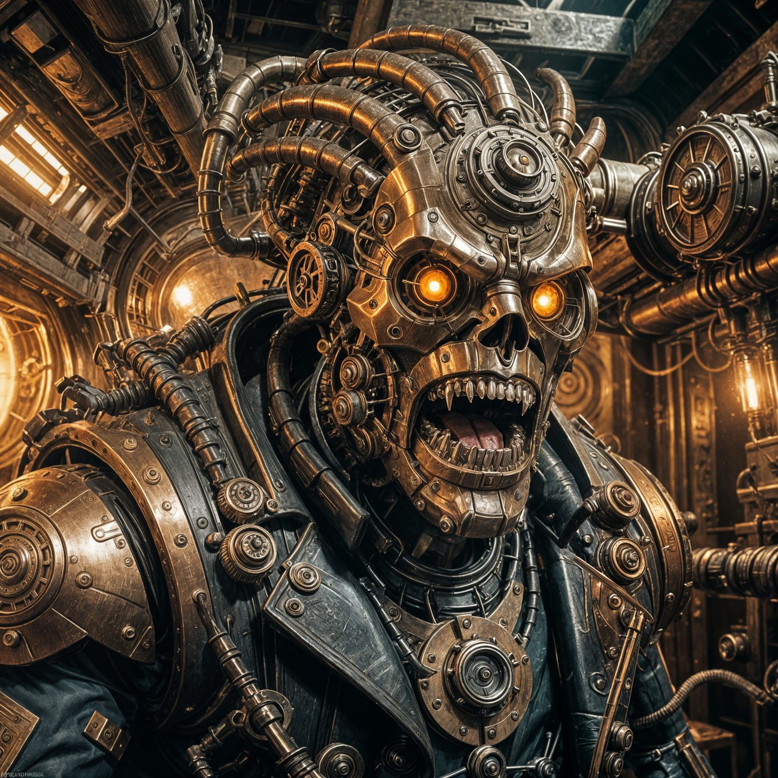 Menacing Time Machine with Saw Teeth