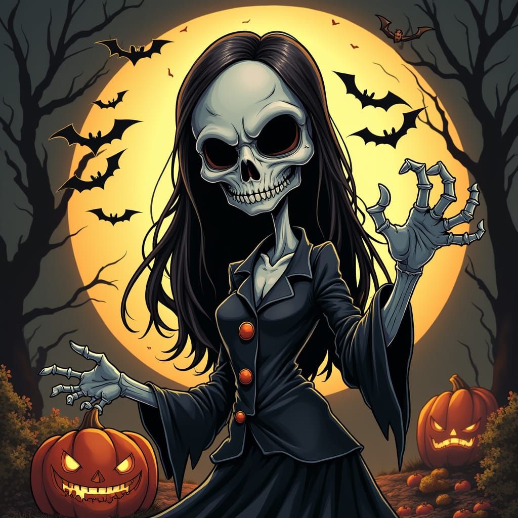 Grimdark Halloween Caricature Art