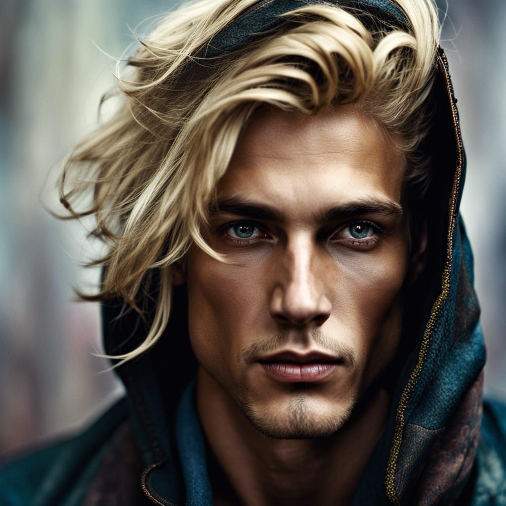 Detailed Portrait of Handsome Young Man