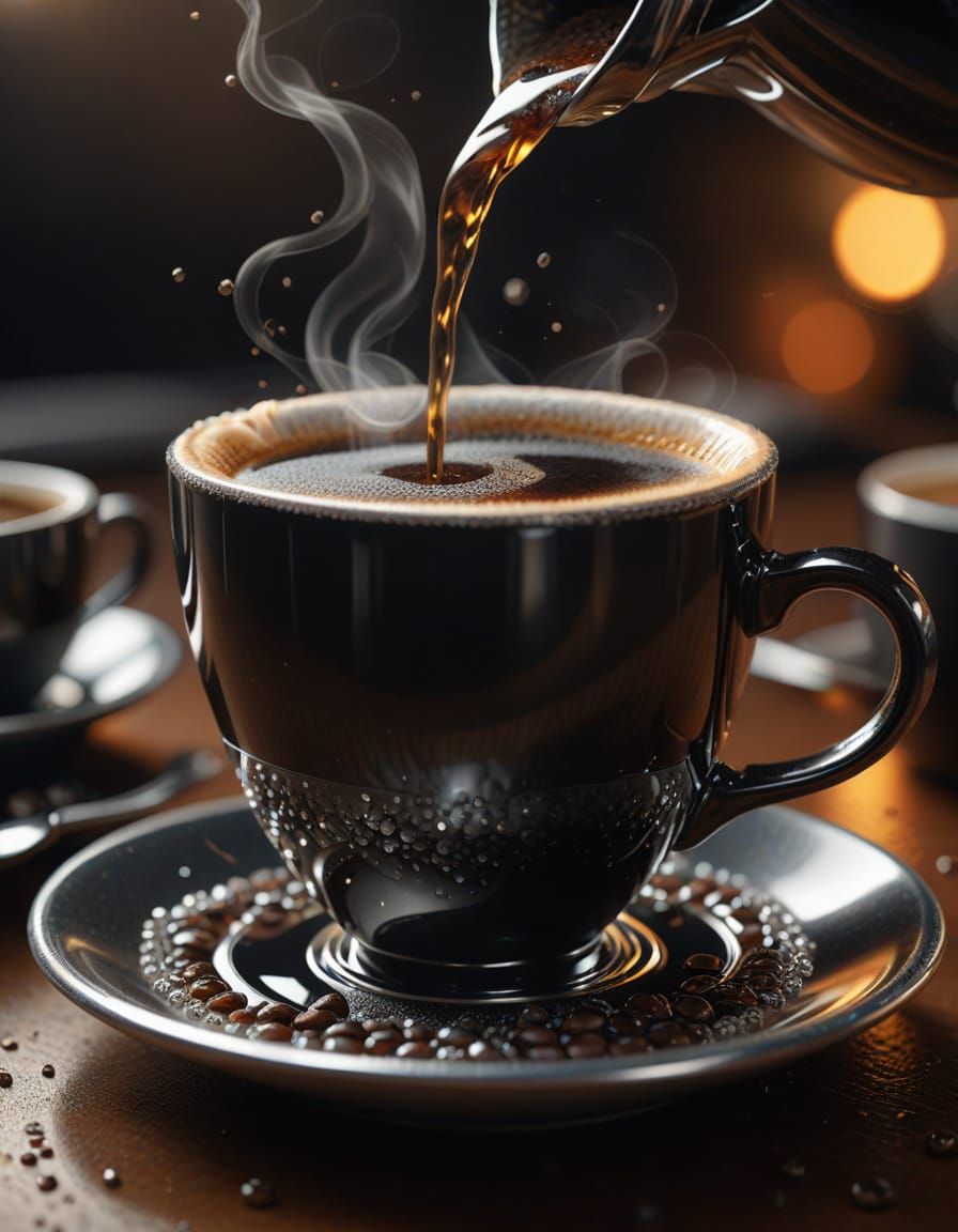 Diamond Coffee Cup: Photorealistic Concept Art