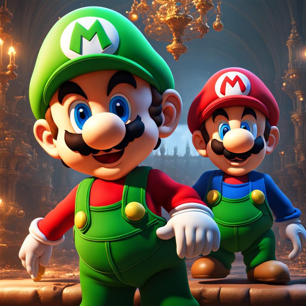 Baby Mario and Luigi: Detailed Fantasy Art