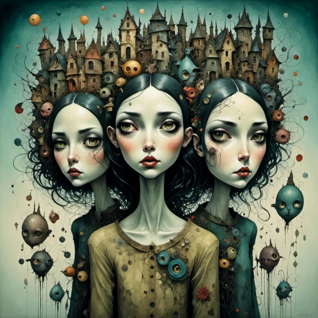 Pop-Surrealism: Whimsical Group of Women
