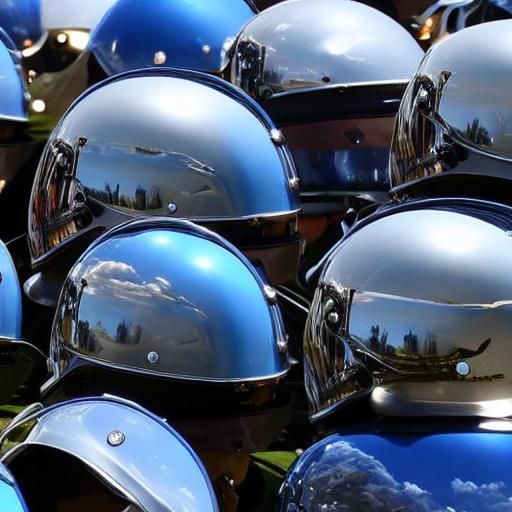 Space Helmet Reflecting Earth's Blue Oceans