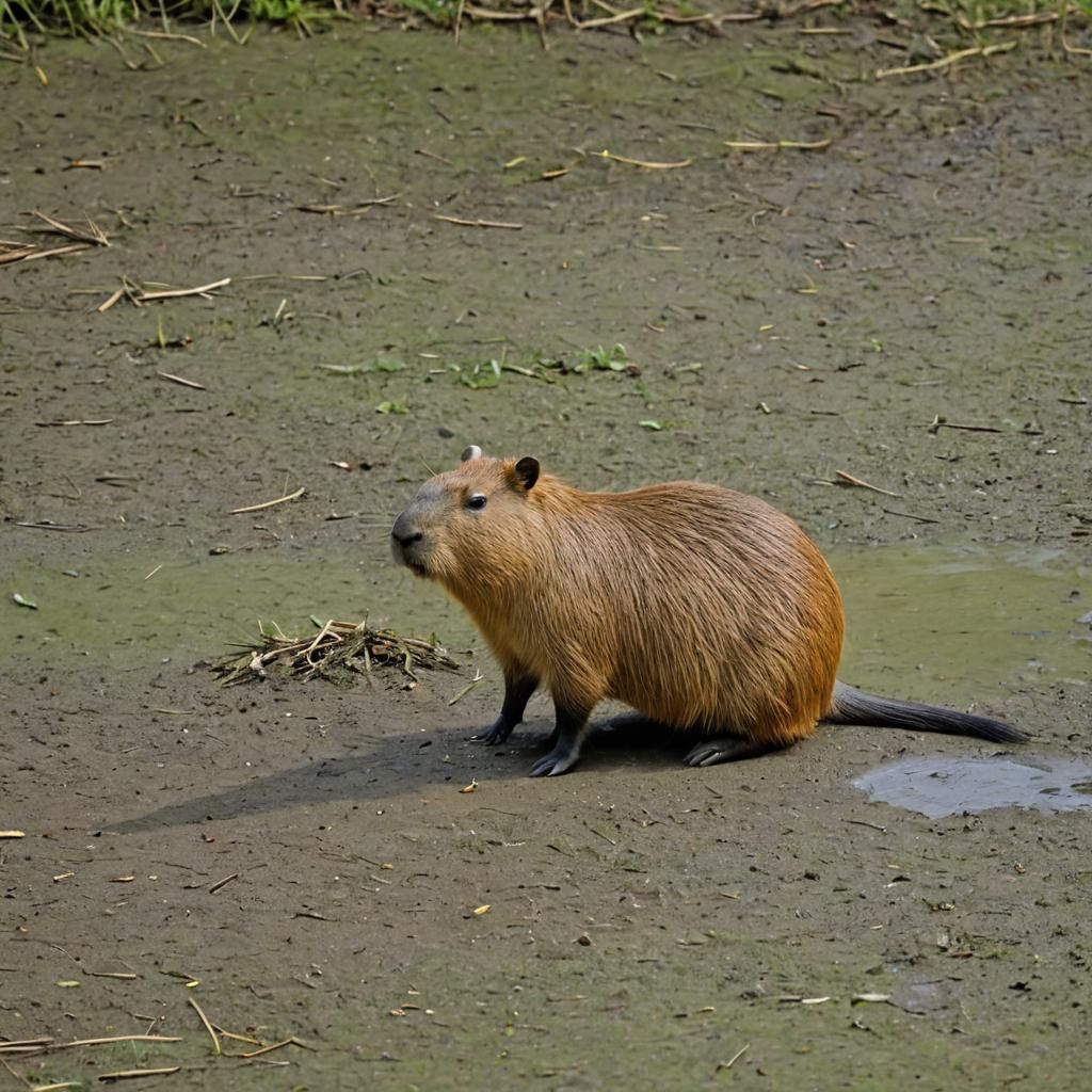 Charming Capybara Portrait