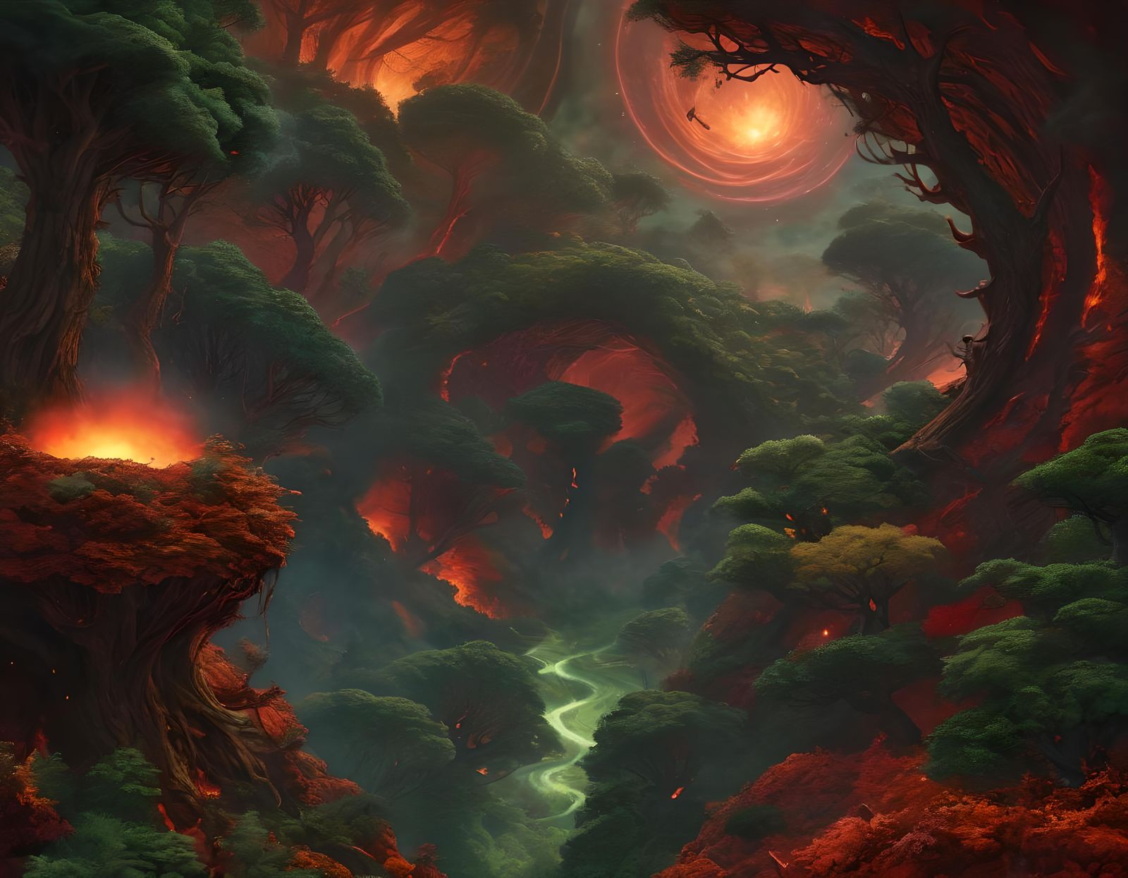 Planet Engulfed in Flames: A Jim Starlin-Style Illustration