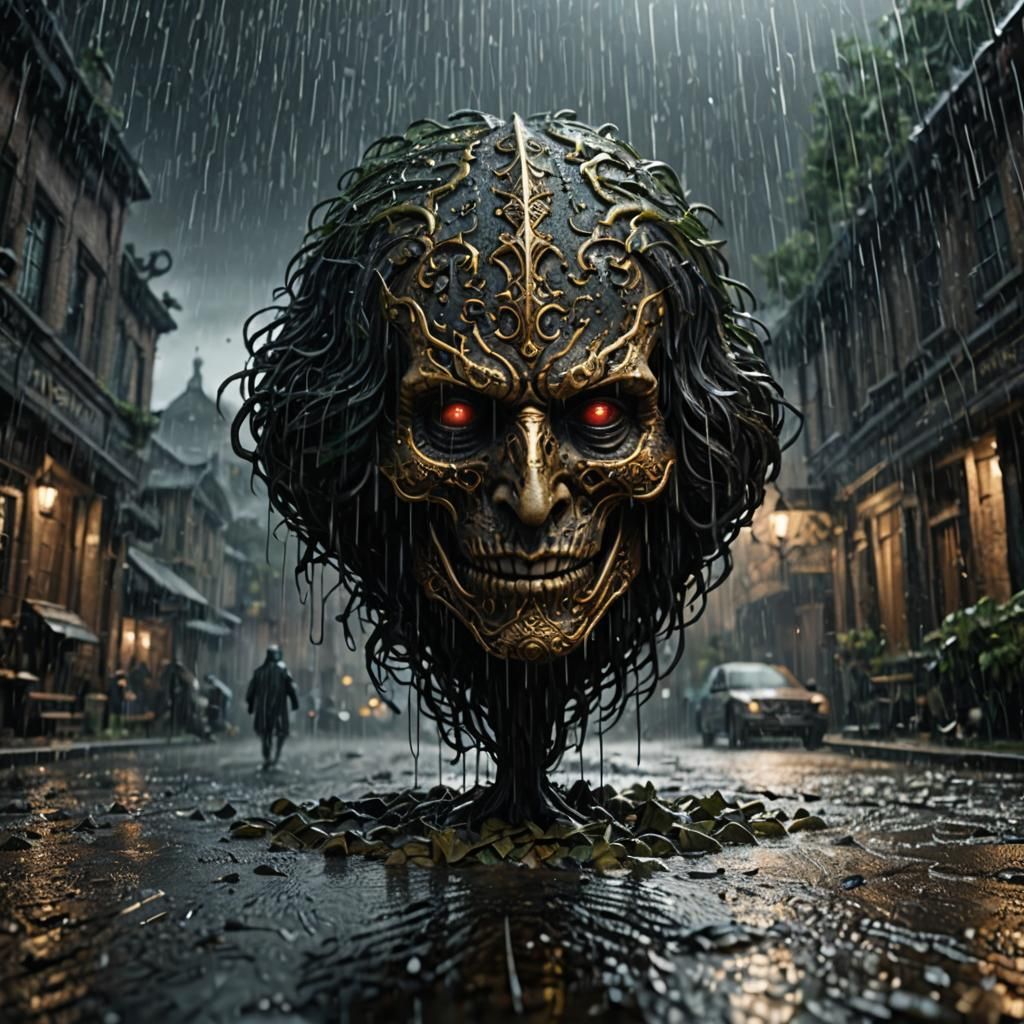 Mystical Rain: Detailed Fantasy Concept Art