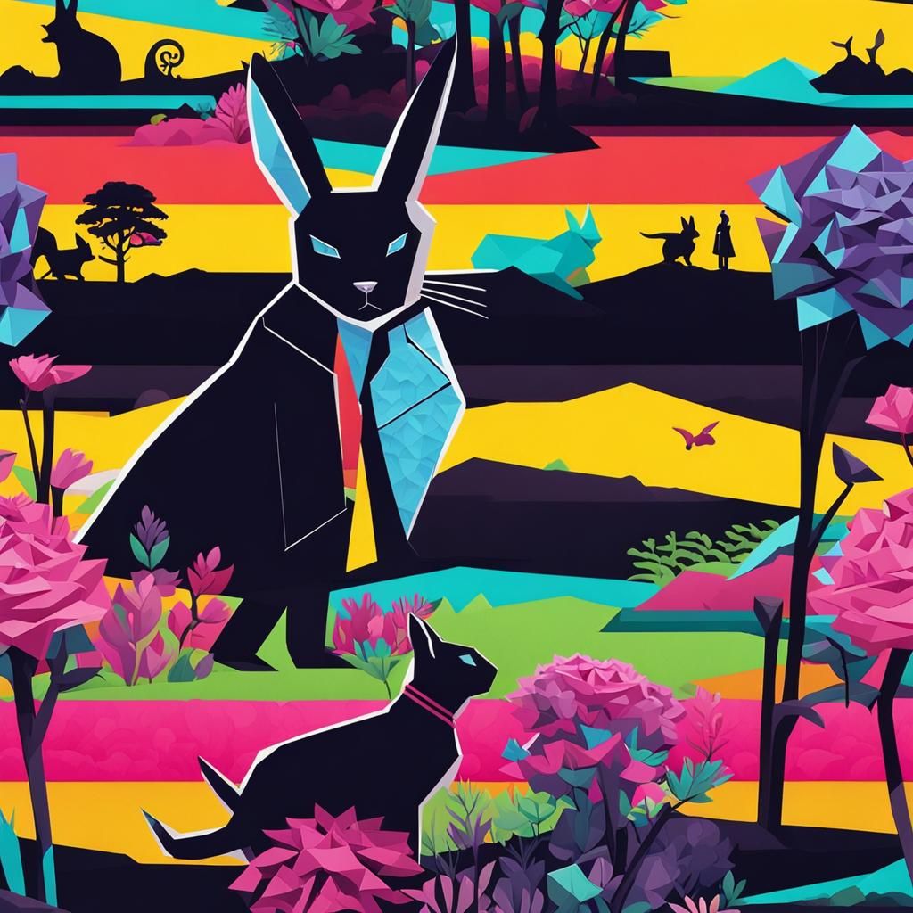 Grimdark Seaside Detective: A Surreal Origami Portrait