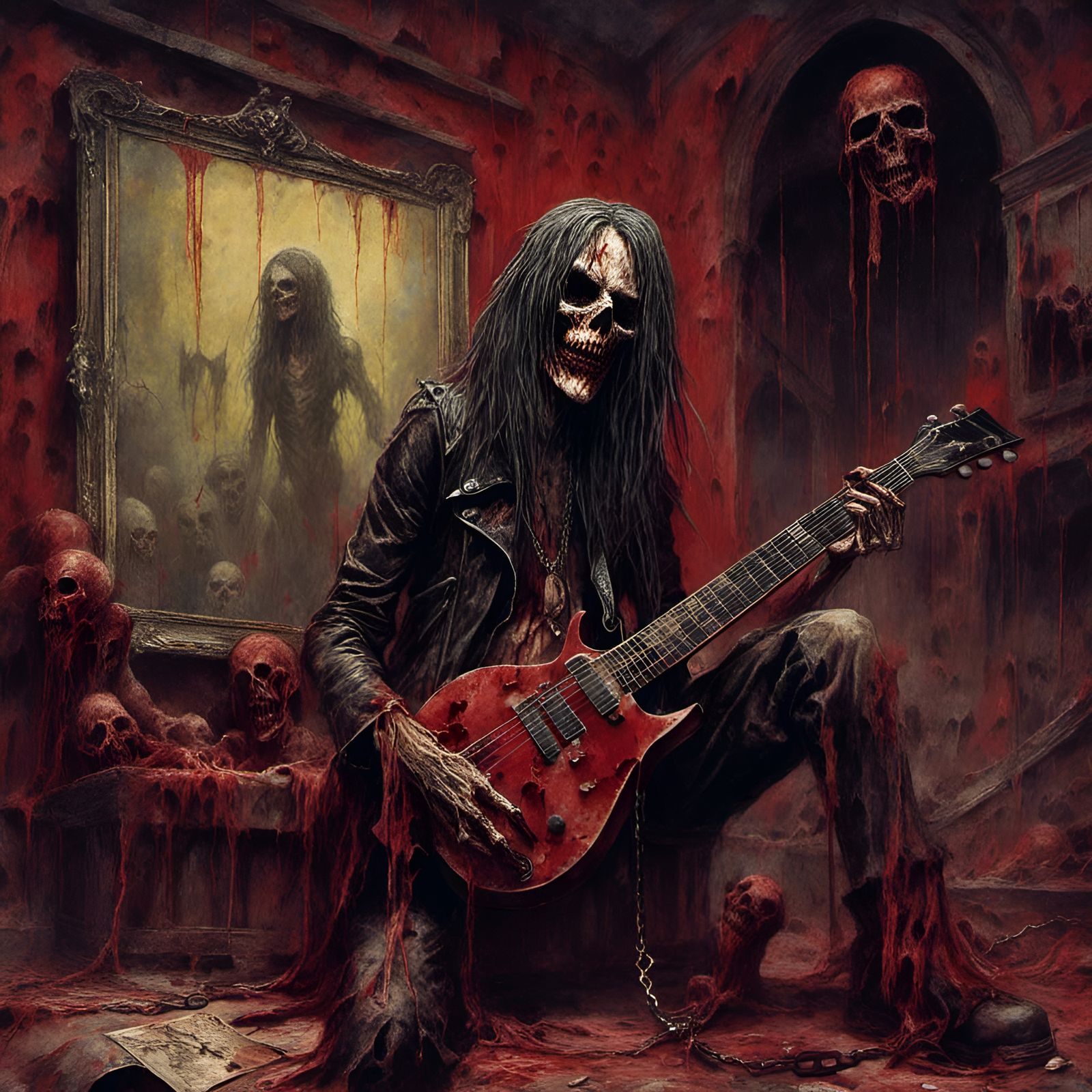 Zombie Rocker in Creepy Magazine Style