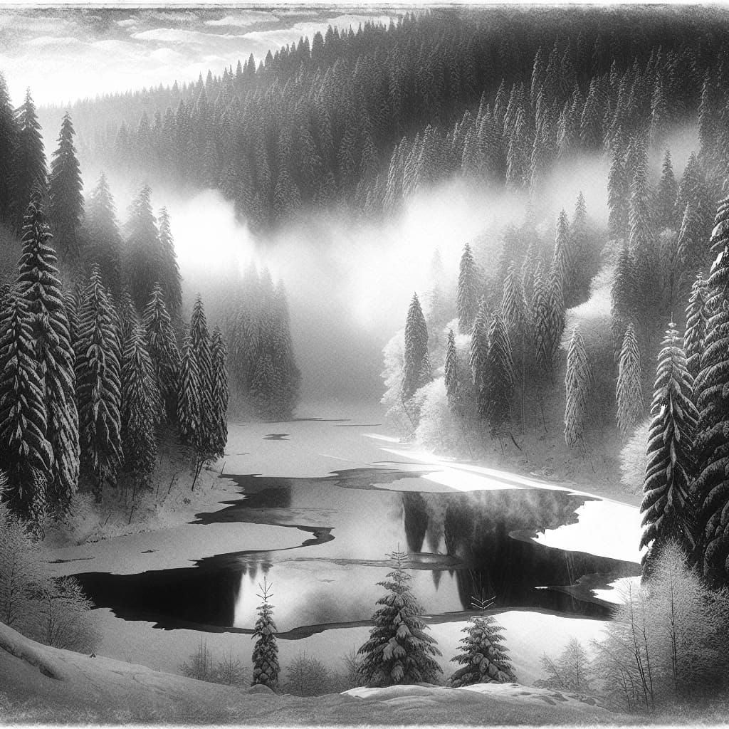 Ethereal Winter Landscape in Soft Focus