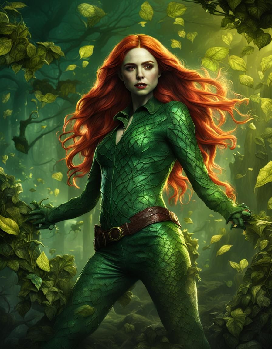Poison Ivy Cosplay: Detailed Fantasy Art