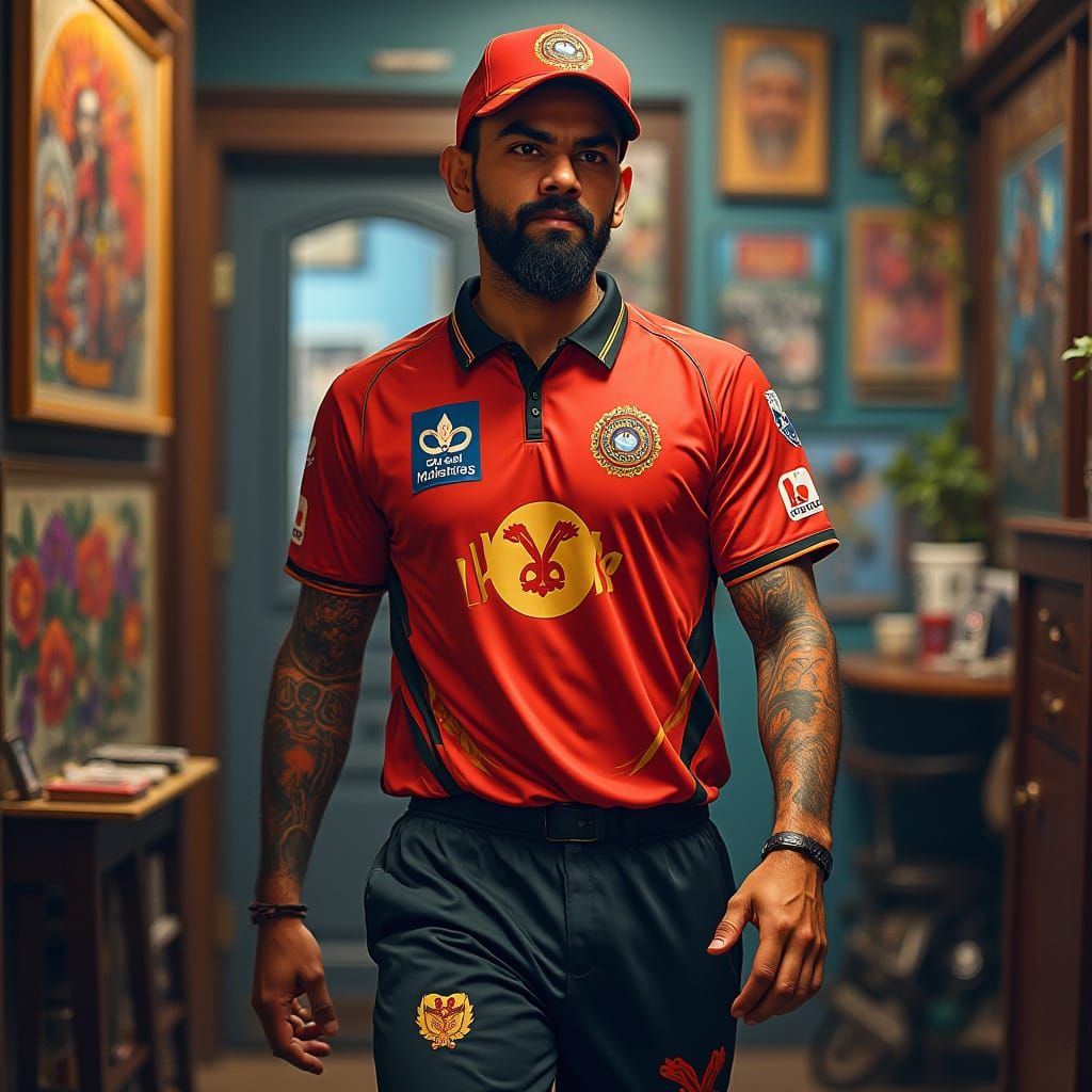 Virat Kohli Visits MS Dhoni's Tattoo Shop