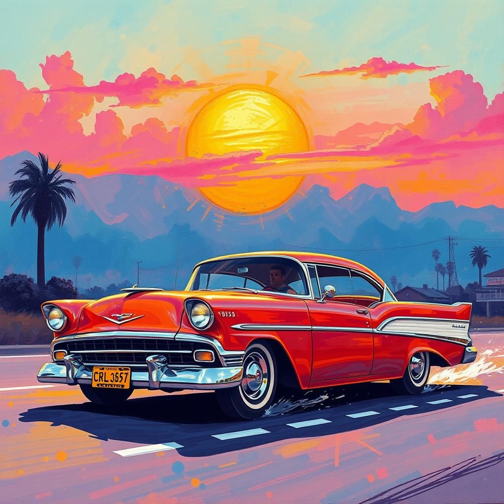 Super sparkling glittery sunset lowrider 3