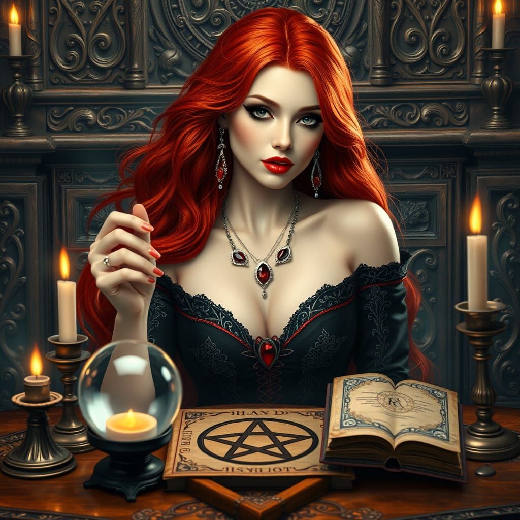 Enchanting Female Goddess in Ancient Setting