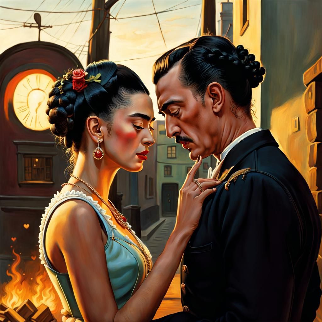 Punks in Love: A Surrealist Street Scene