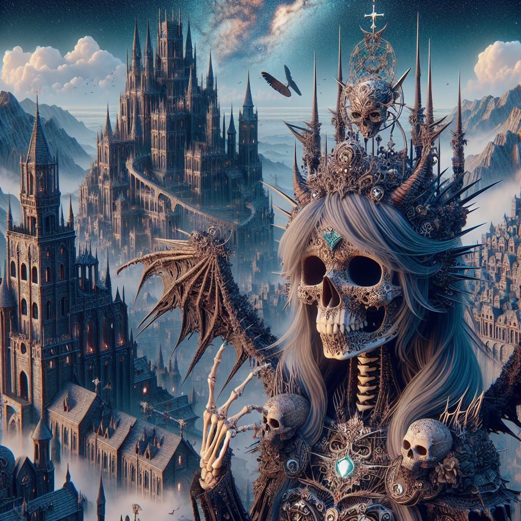 Gothic Demoness Messalina in Skull Tower: Anime Style