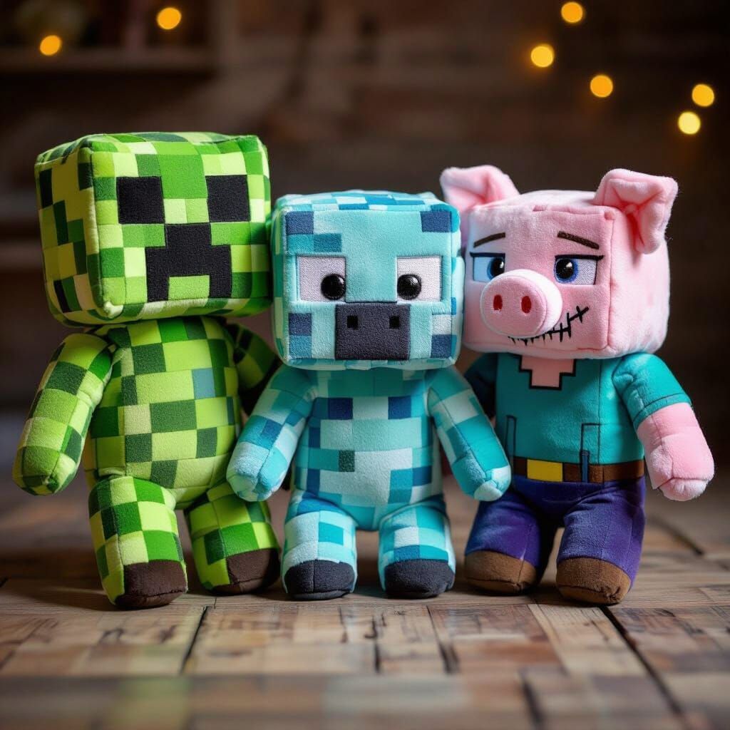 Minecraft Character Fusion Plush Toy