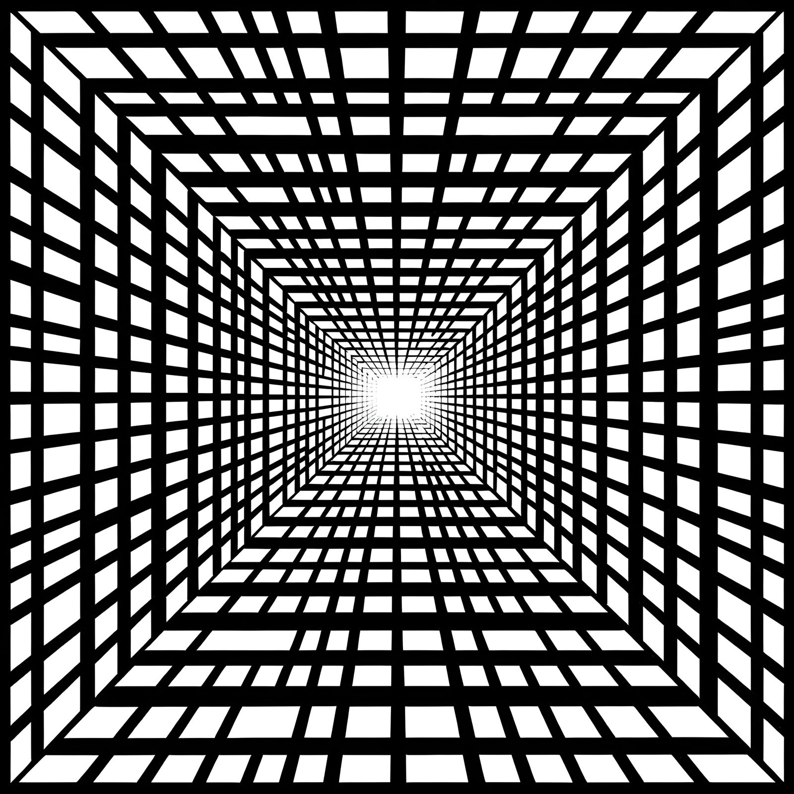 Minimalist Black and White Dot Interference Pattern