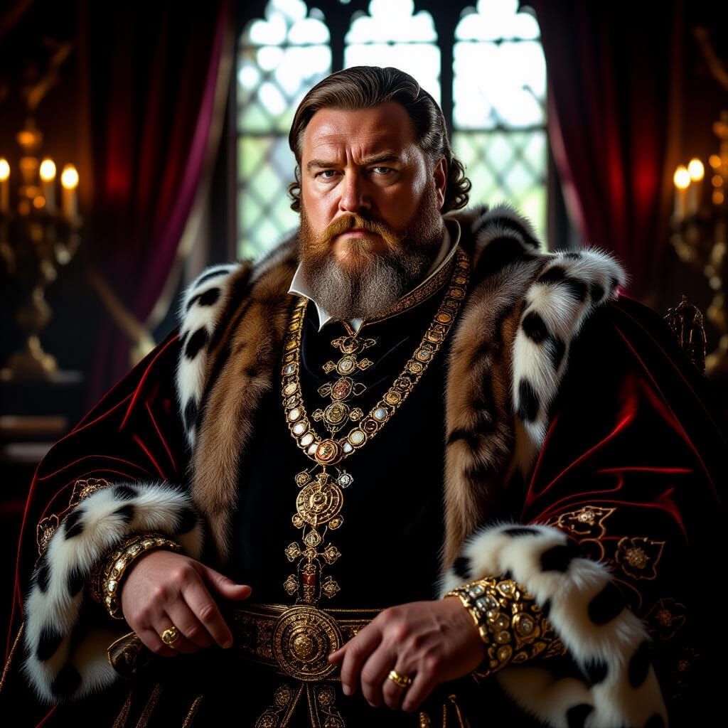 King Henry VIII Regal Portrait in Cinematic Detail