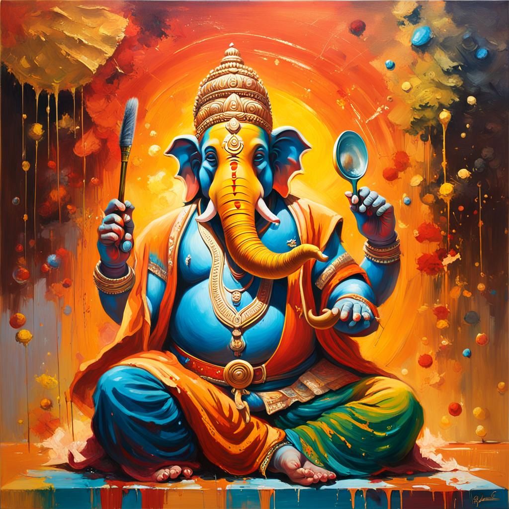 Ganesha as Oil Painting by James Gurney
