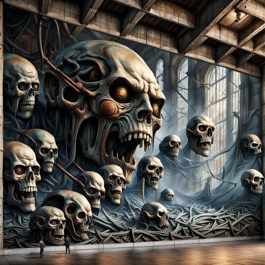 Brutalist Hall of Post-Apocalyptic Horrors