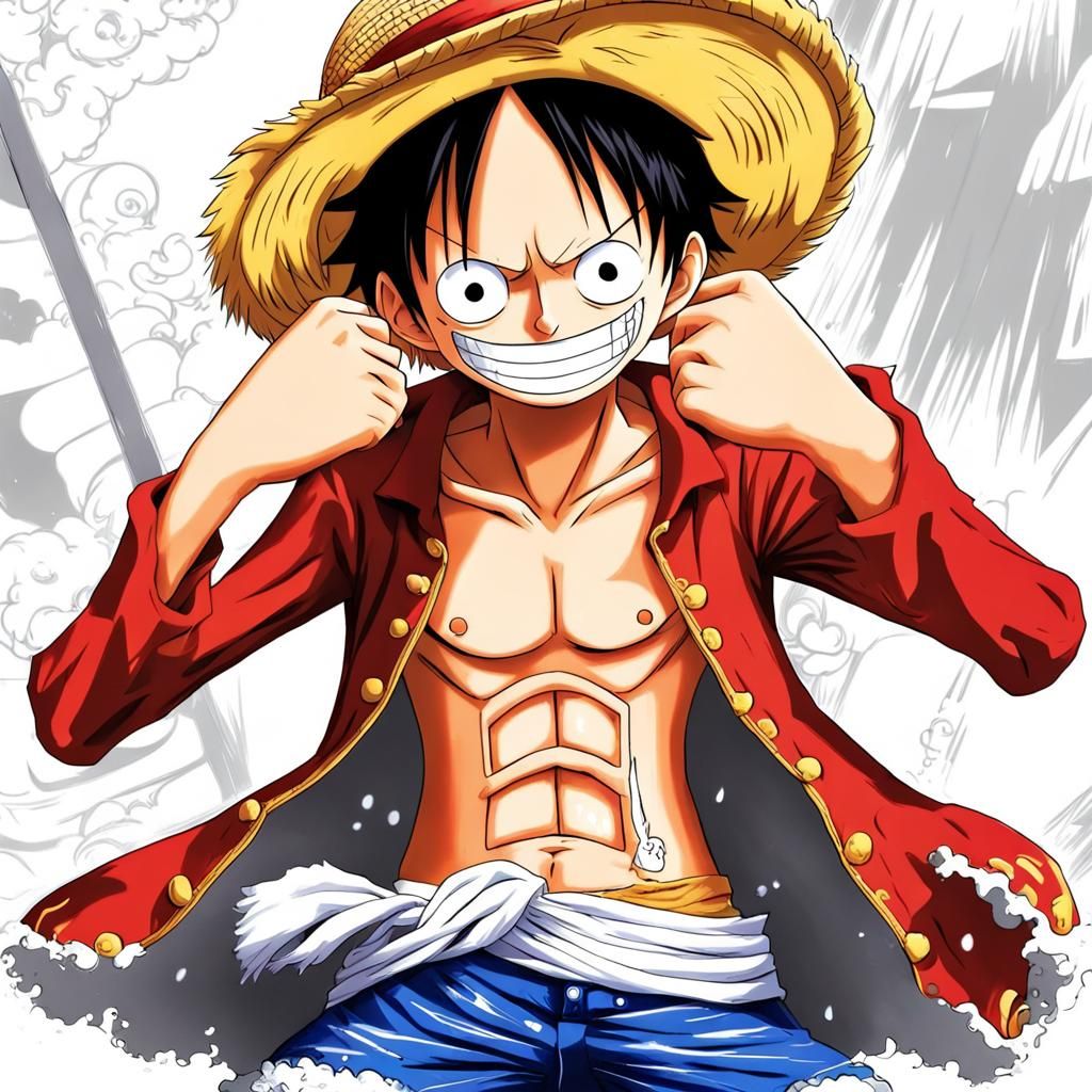One Piece Luffy in Anime Style