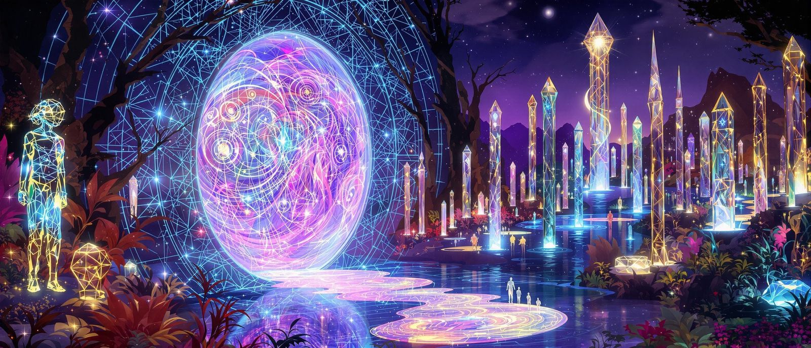 Surreal Journey Through the Cosmic Portal