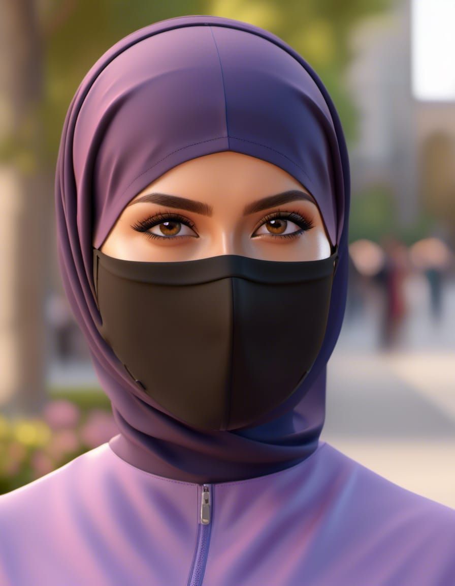 Masked Beauty Portrait in Hyperdetailed Style