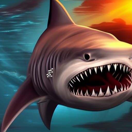 Demon Shark Unleashed: A Fearsome Predator