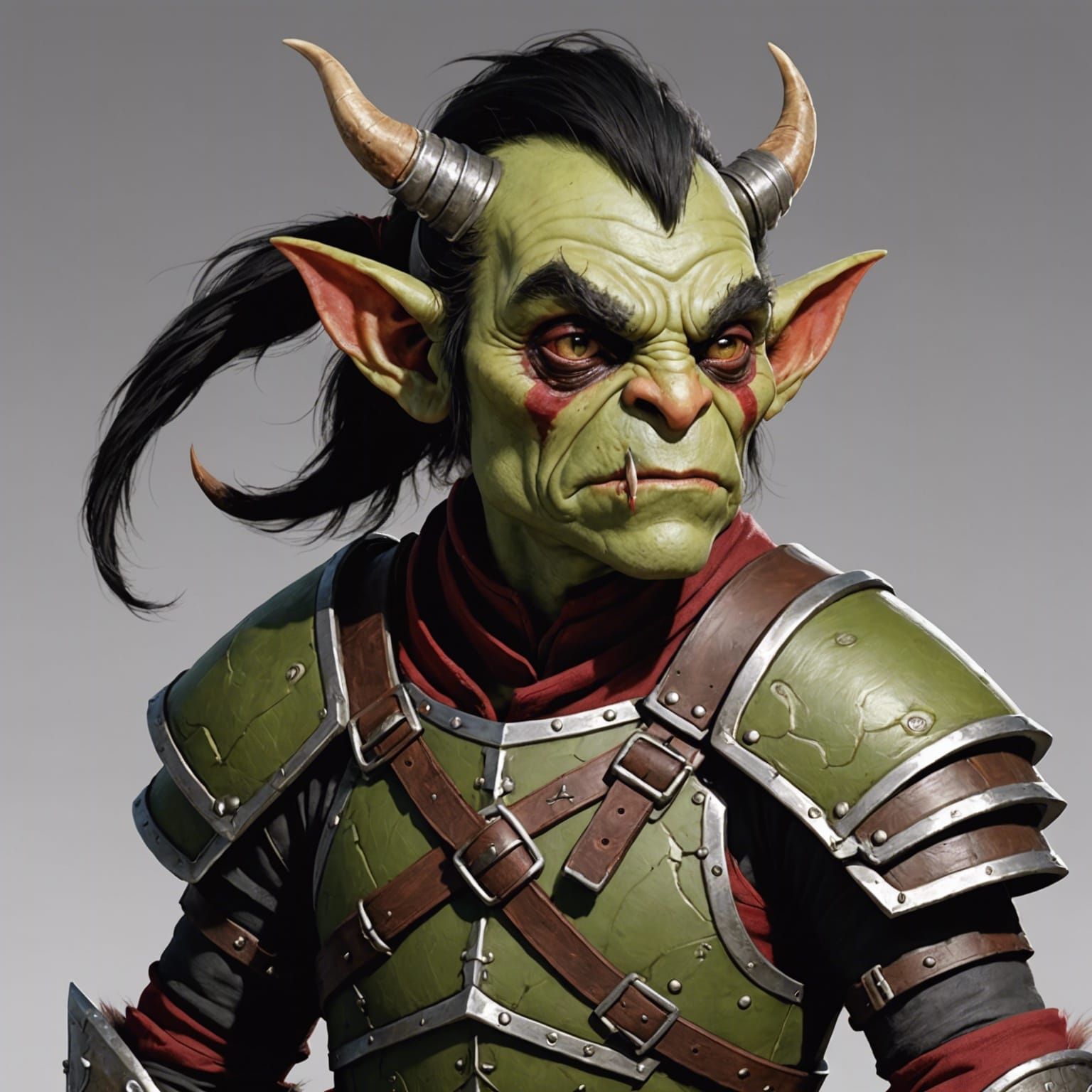 Green Goblin Warrior with Leather Armor