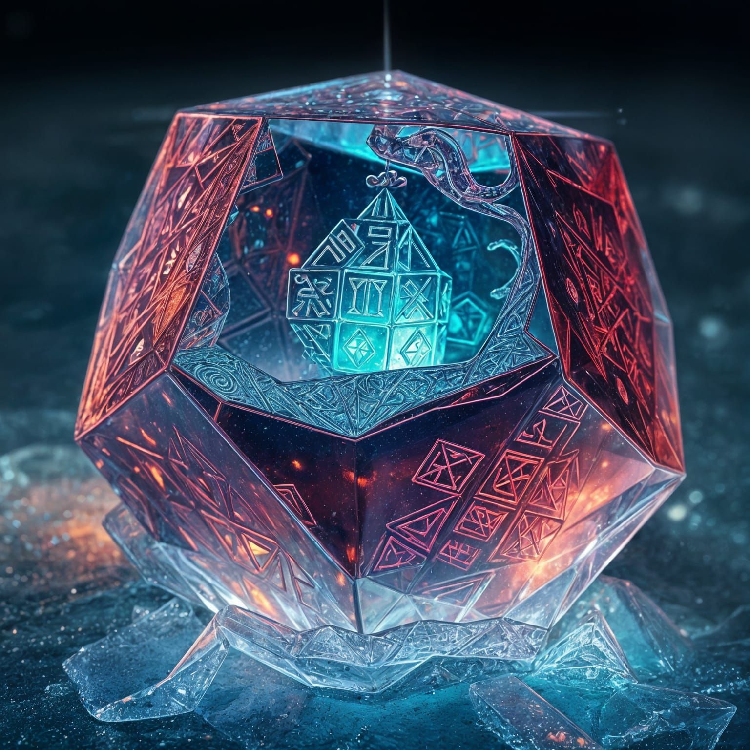 Glowing Liquid Crystal Prism Illuminates Night