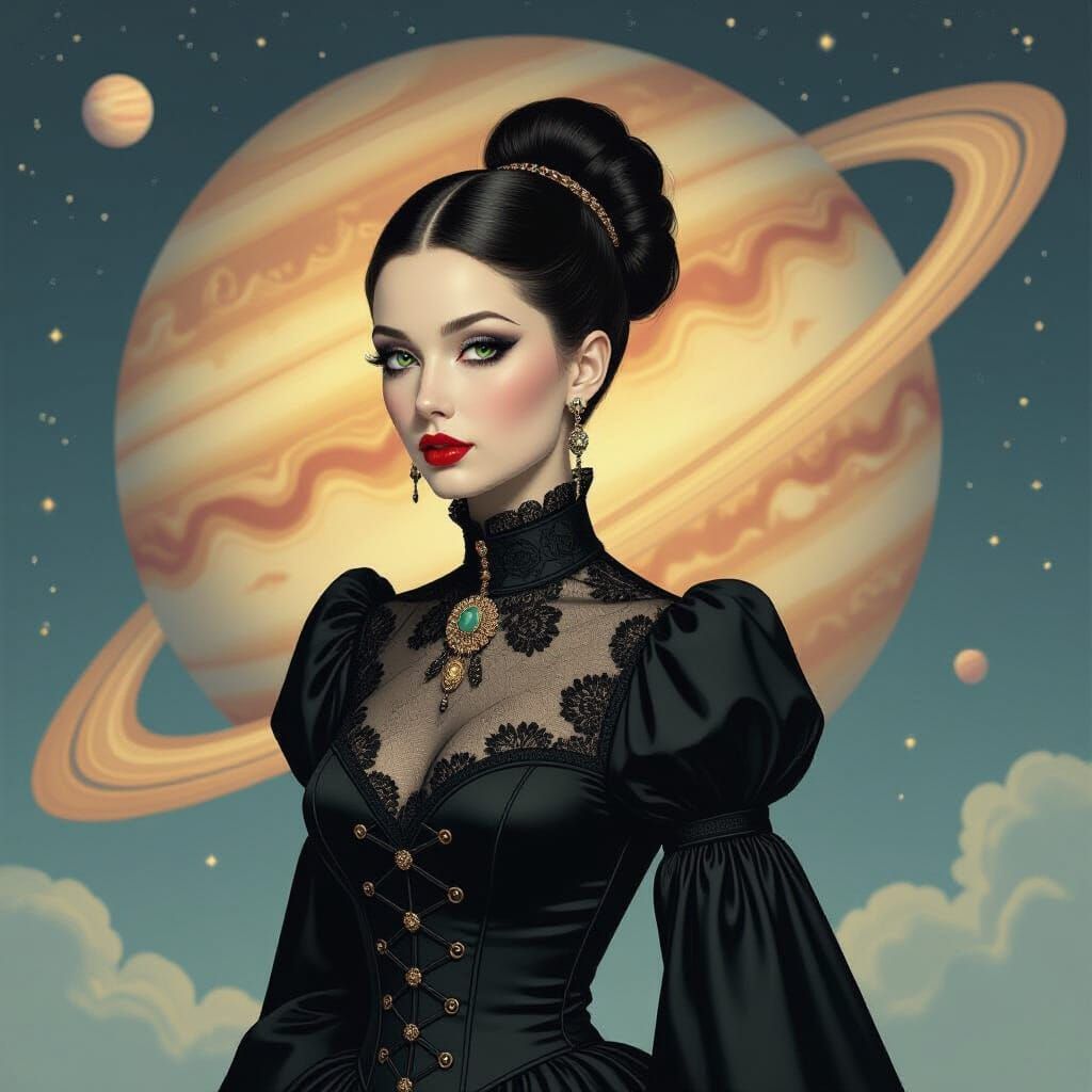 Gothic Alien Woman of Saturn