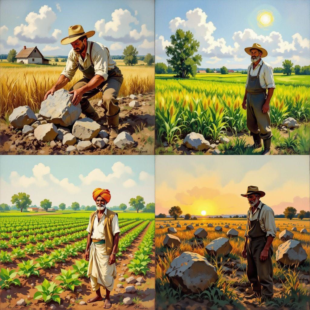 Poor Farmer Transforms Rocky Field to Bountiful Harvest