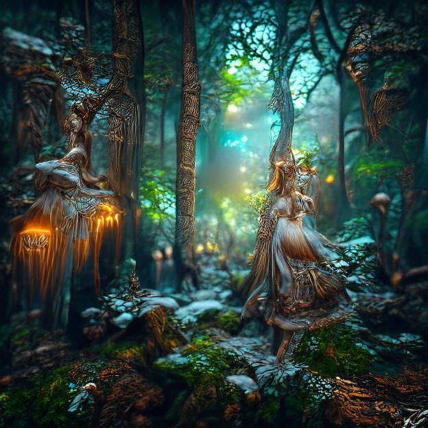 Enchanted Elven Forest: Matte Painting in 8K