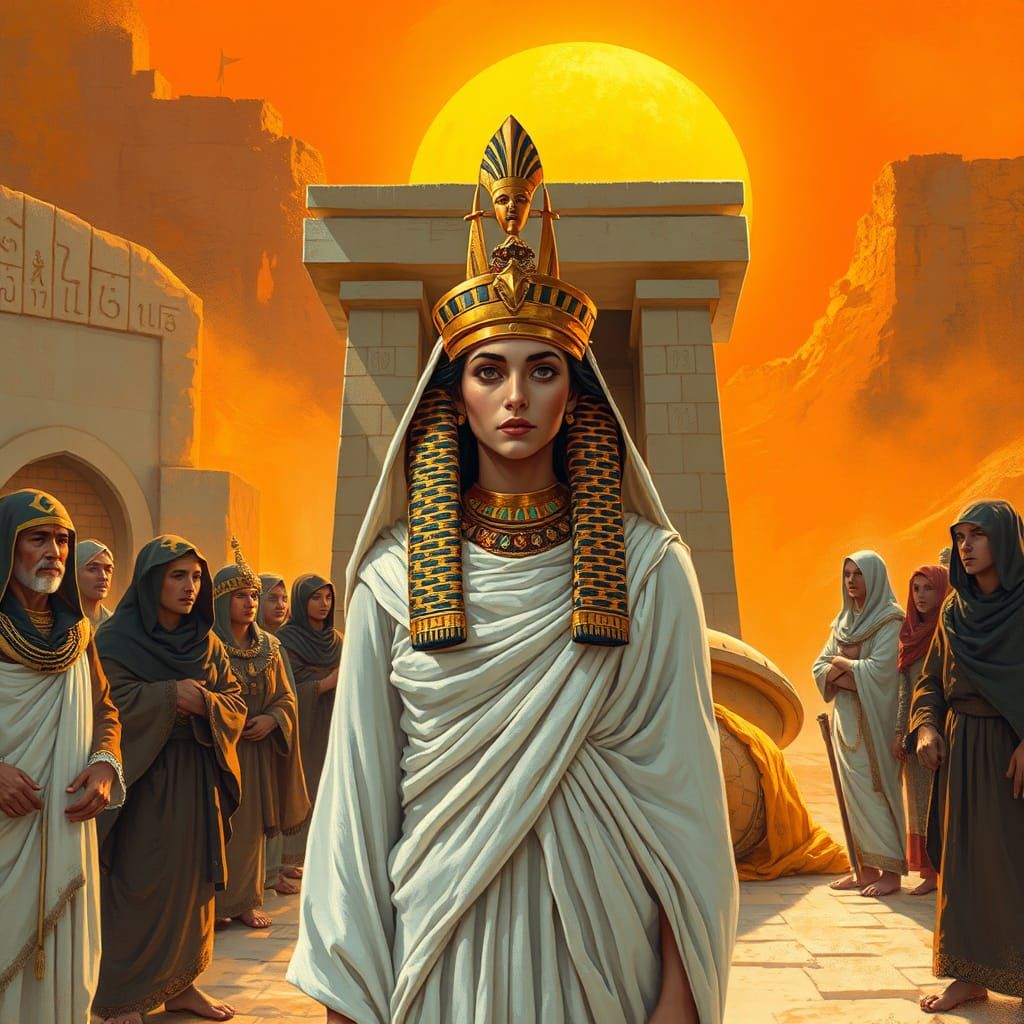 Egyptian Burial Ceremony in Orientalist Style