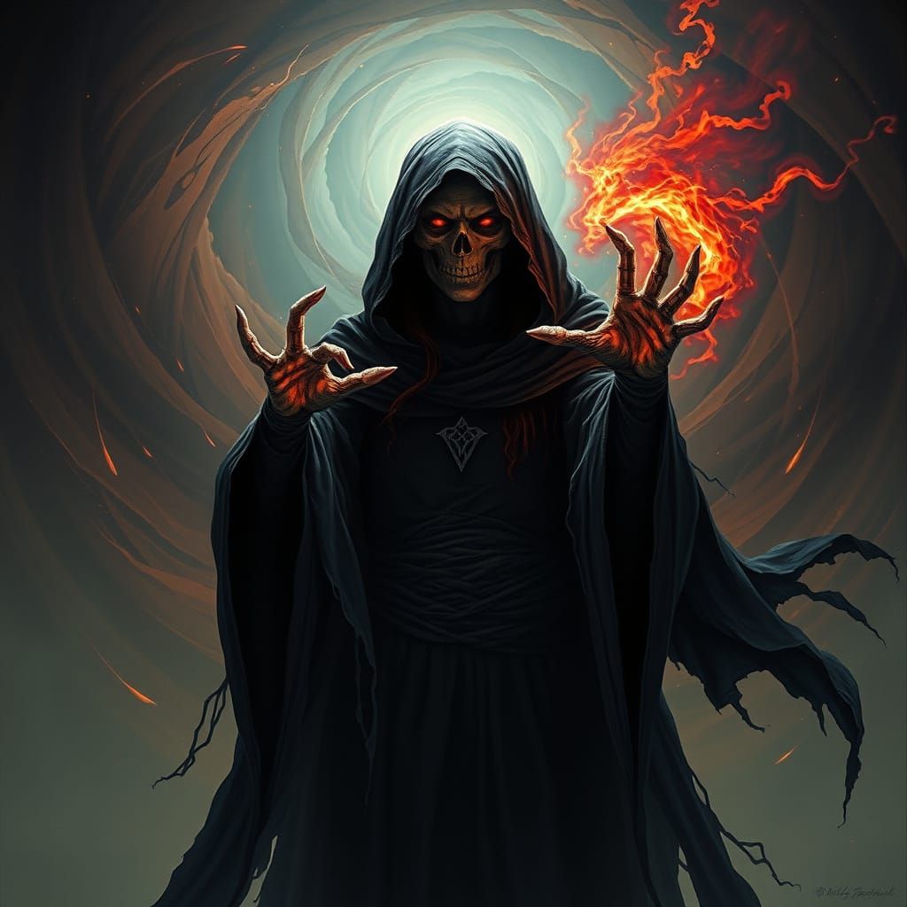 Dark Warlock Sister Adhelia Casts Grave Bolt in Cinematic Fi...