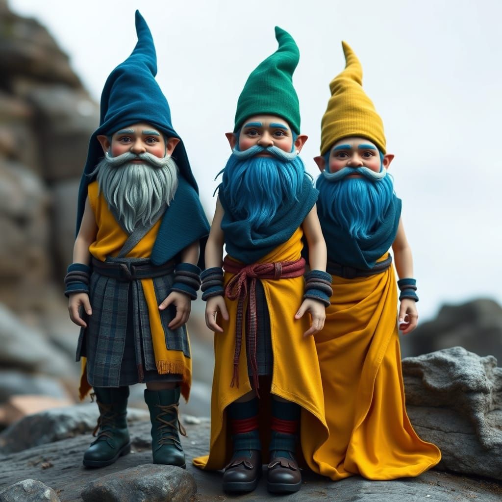 G.I. Joe Gnomes in Richly Draped Garments