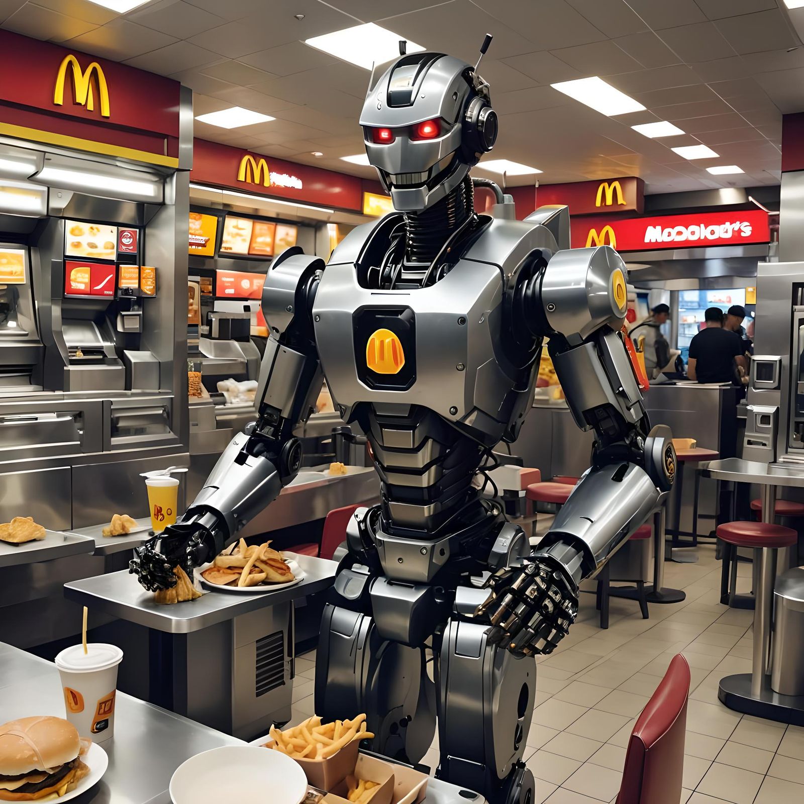 Robot's Meal: Mechanical Diner at McDonald's