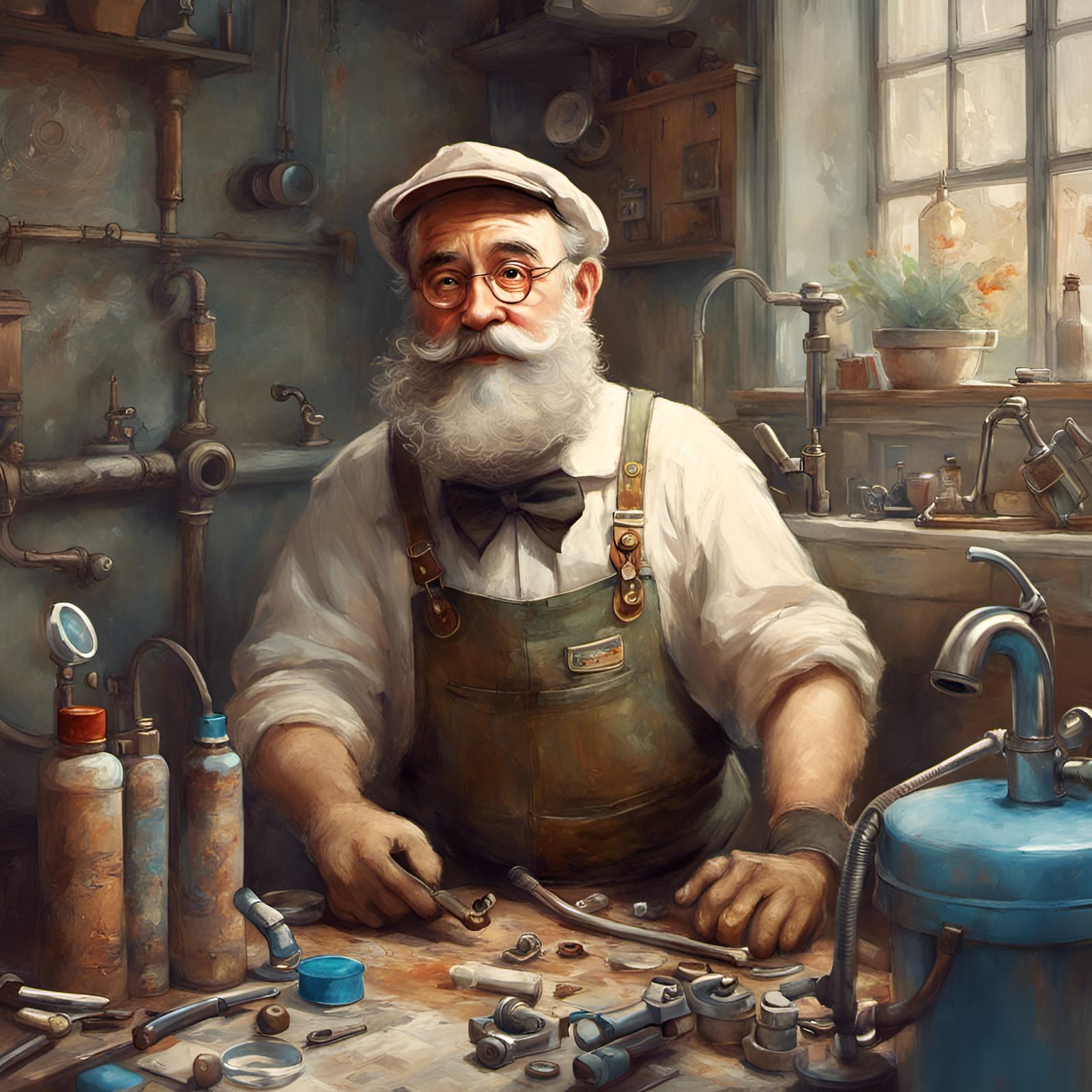 Monet as Plumber: Digital Illustration in Classic Style