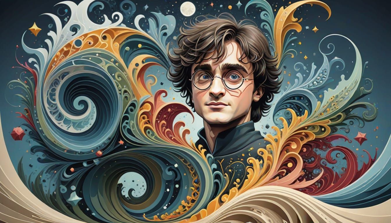 Harry Potter in Abstract Vector Fractal Style