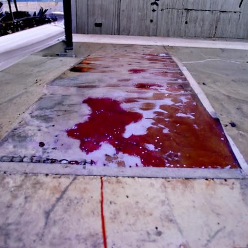 blood spill on concrete