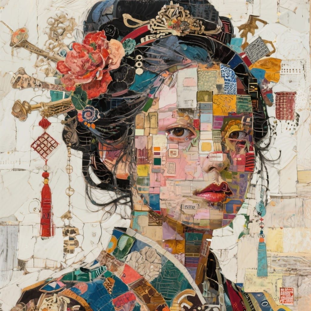 Abstract Mixed Media Mashup by Unknown Artist