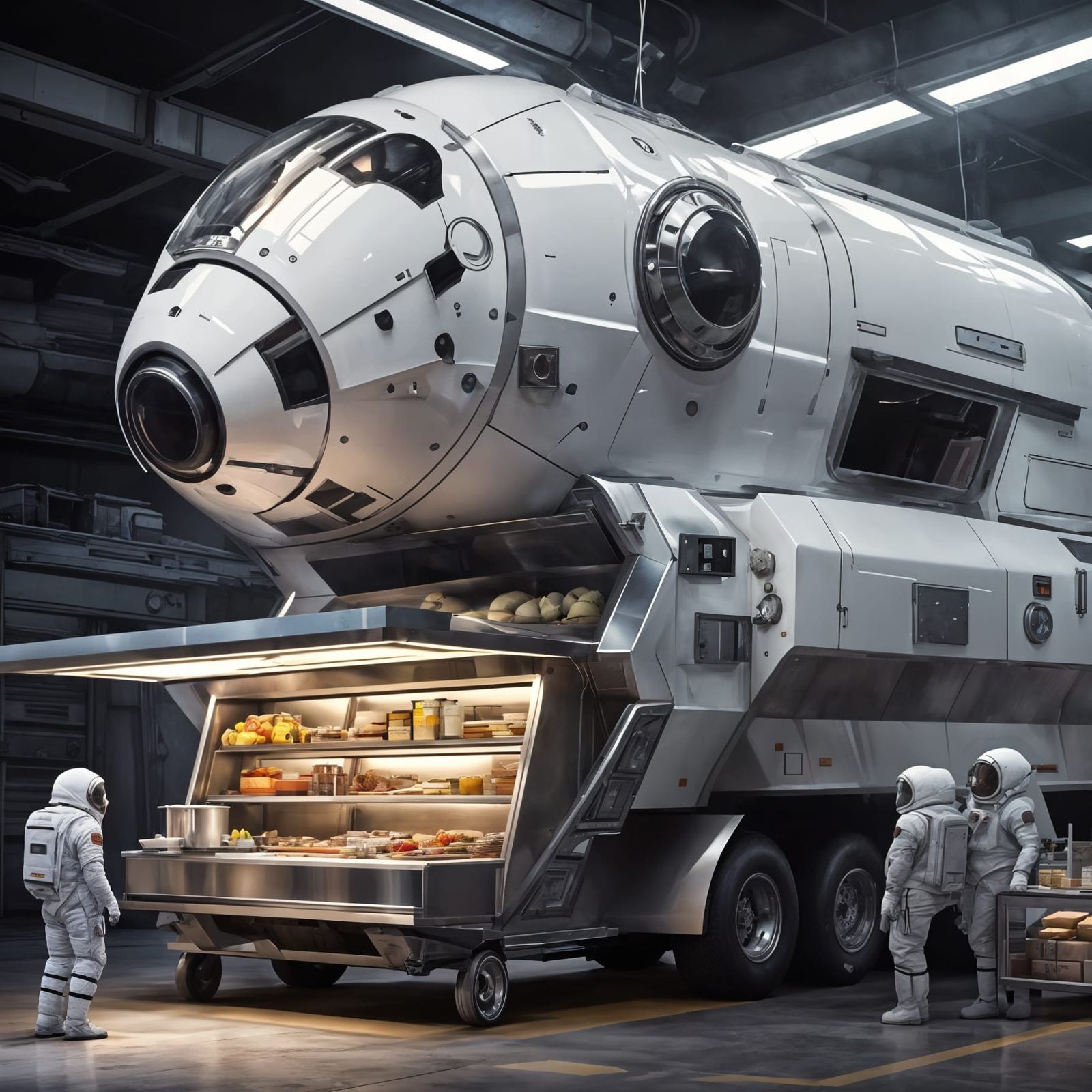 a Futuristic Global Street Food Truck