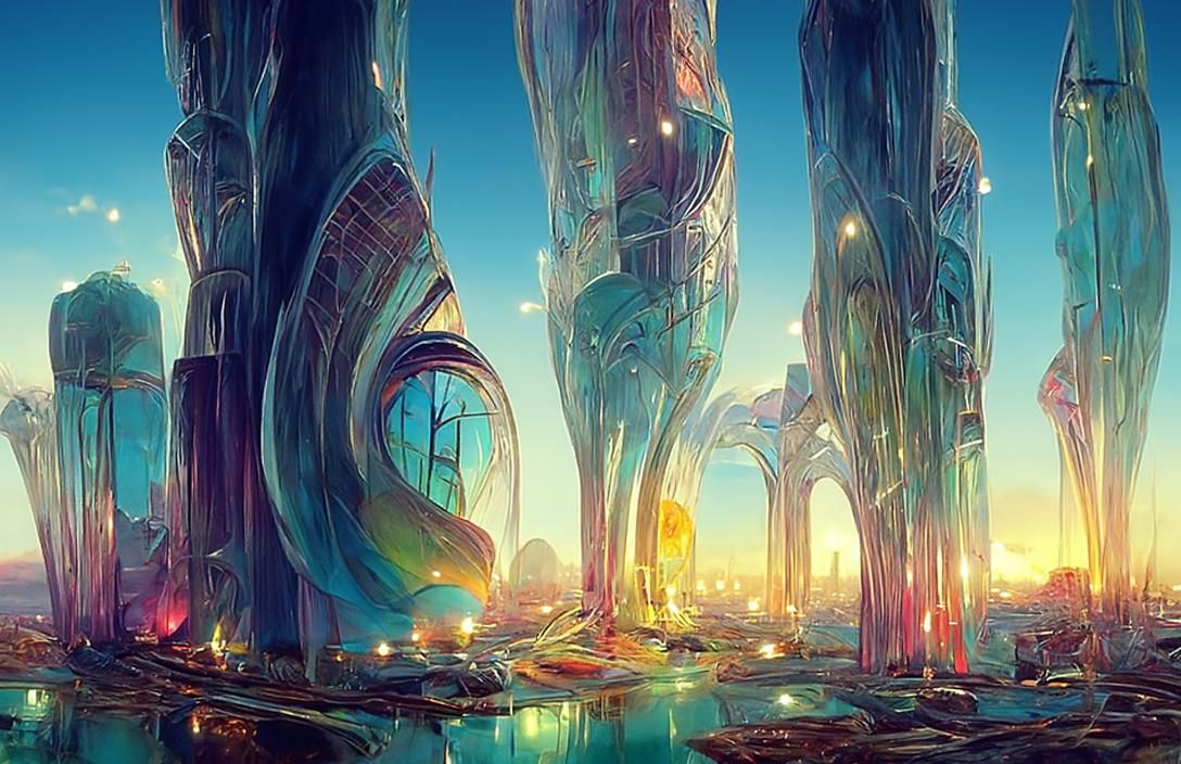 Futuristic Solarpunk Cityscape in Hyperreal Digital Art