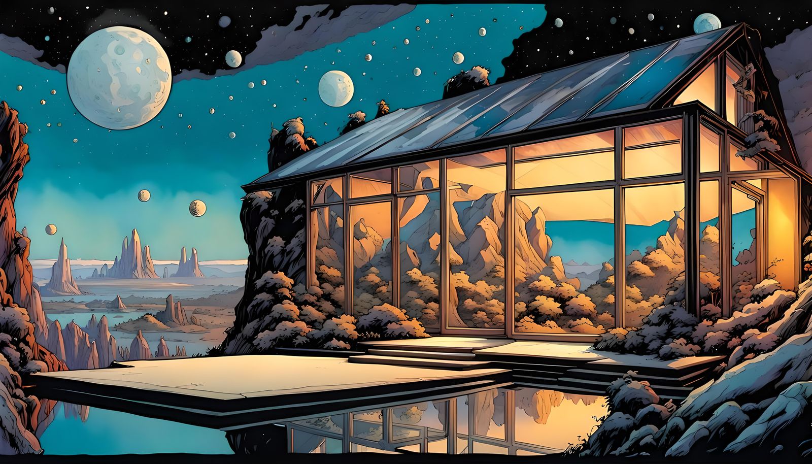 Cosmic Bubble Homes: A Multi-Panel Comic