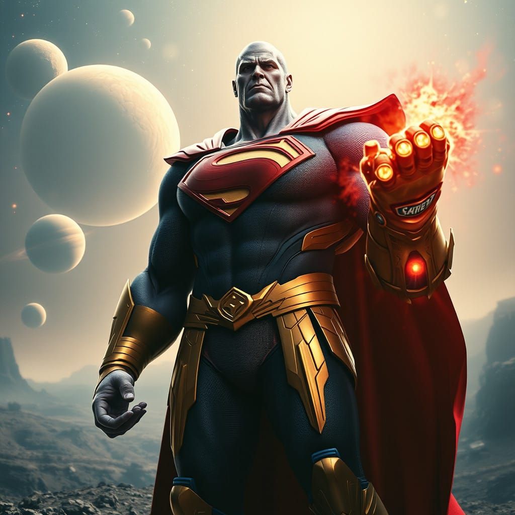 Superman Thanos Hybrid: Cosmic Warrior