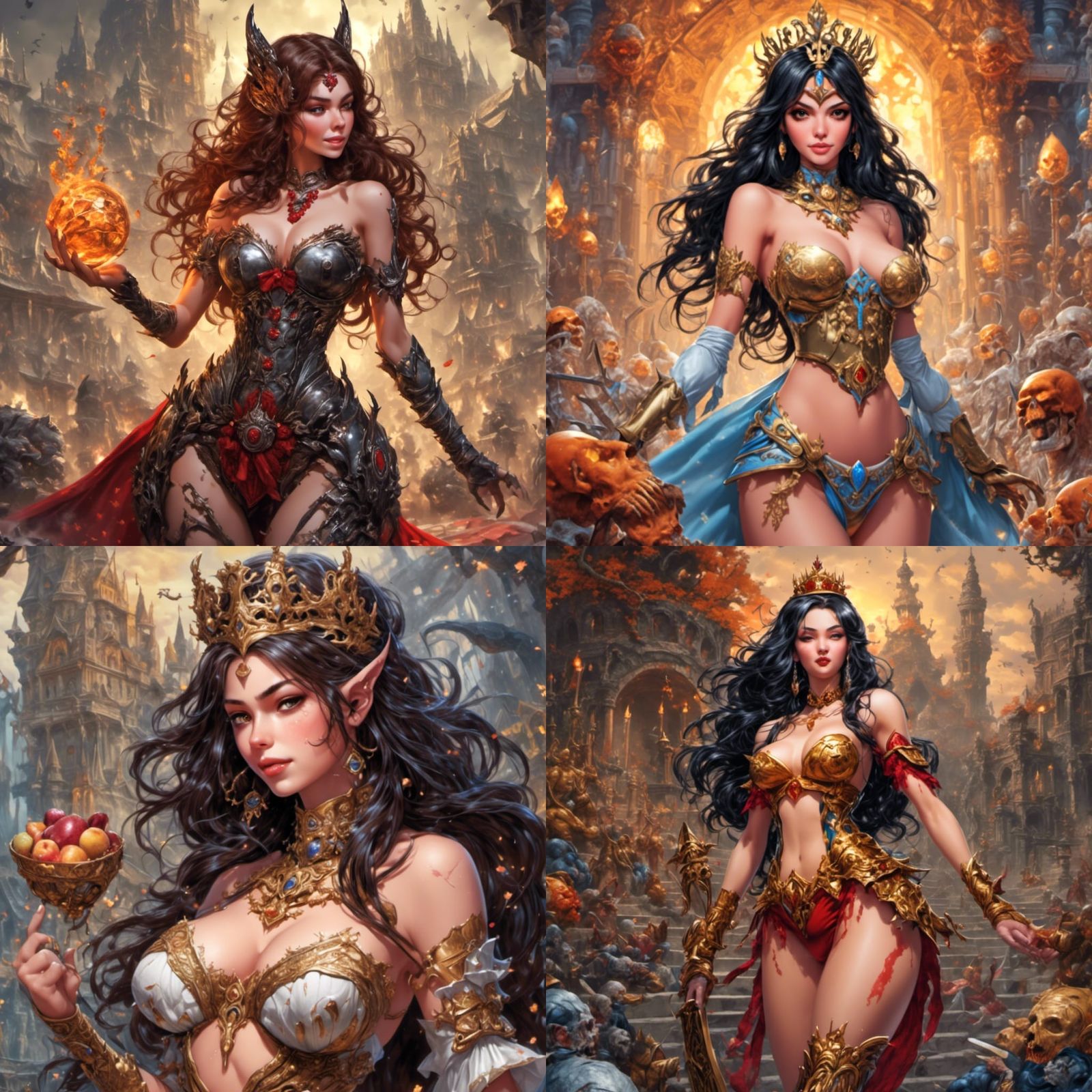 Sensual Fairy Tale Princess with Diabolical Smile